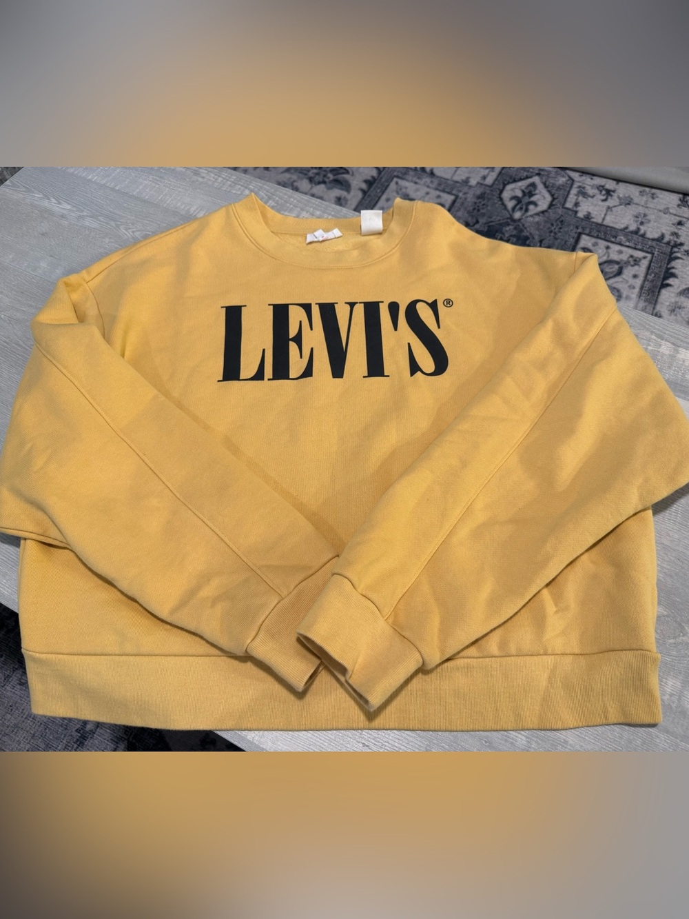 Levi's Yellow Crewneck Sweatshirt with Black Logo